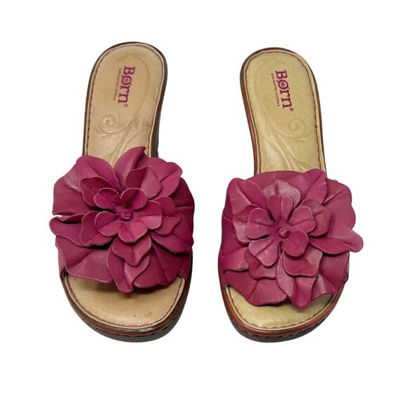 Born Pink Wedge Sandals - Picture 2 of 12